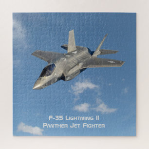 F-35 Lightning II Panther Jet Fighter in Sky Puzzle