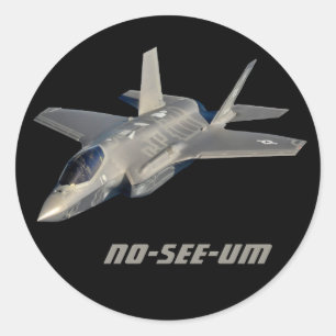 F-35 No-See-Um Jet Kämpfer Runder Aufkleber