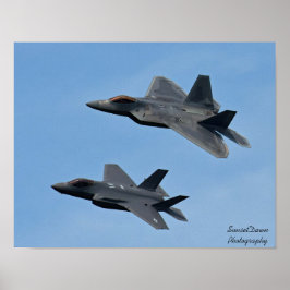 F-35 und F-22 Kampfjet Poster