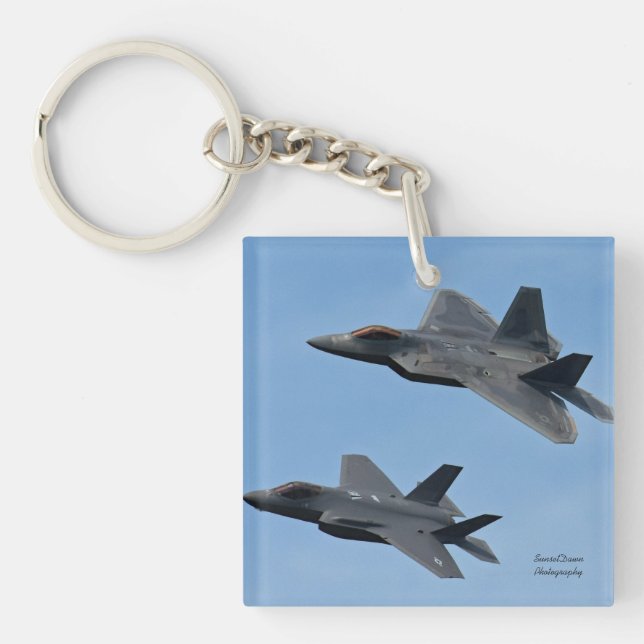 F-35 und F-22 Kampfjet Schlüsselanhänger (Vorderseite)