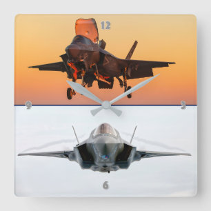 F-35B-BELEUCHTUNG II QUADRATISCHE WANDUHR