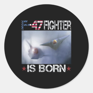 F 47 Fighter Jet F47 6th Gen Fighter F-47 Us Air F Runder Aufkleber