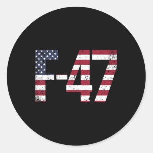 F-47 Kämpfer Jet 6. Generation Runder Aufkleber