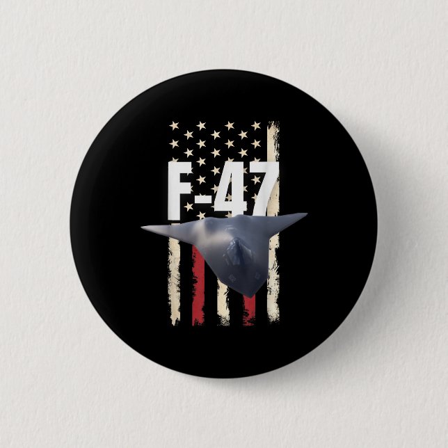 F 47 Kampfjet F-47 Jet Fighter Aircraft - Offiziel Button (Vorderseite)