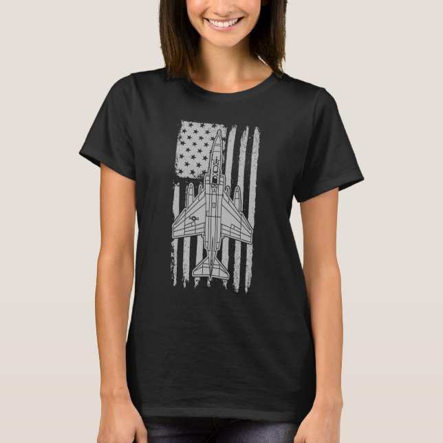 F 4 Phantom Fighter Jet Flugzeug American Flag F4 T-Shirt (Vorderseite)