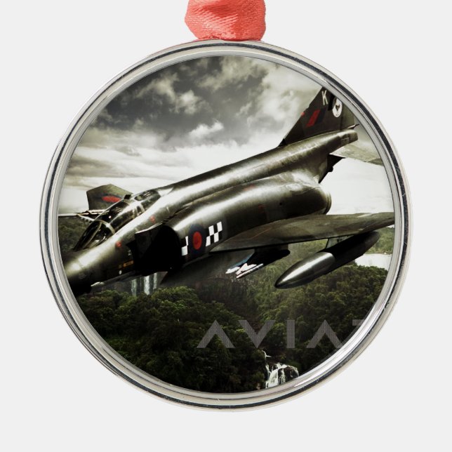 F-4 Phantom Fighter Jet Ornament Aus Metall (Vorne)