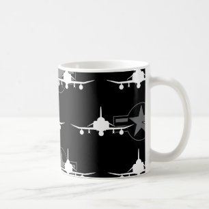 F-4 Phantom II Militärflugzeug Kaffeetasse