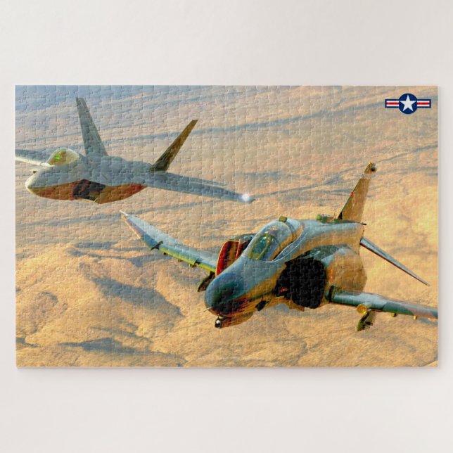 F-4 PHANTOM und F-22 RAPTOR (20x30 INCH) Puzzle (Horizontal)