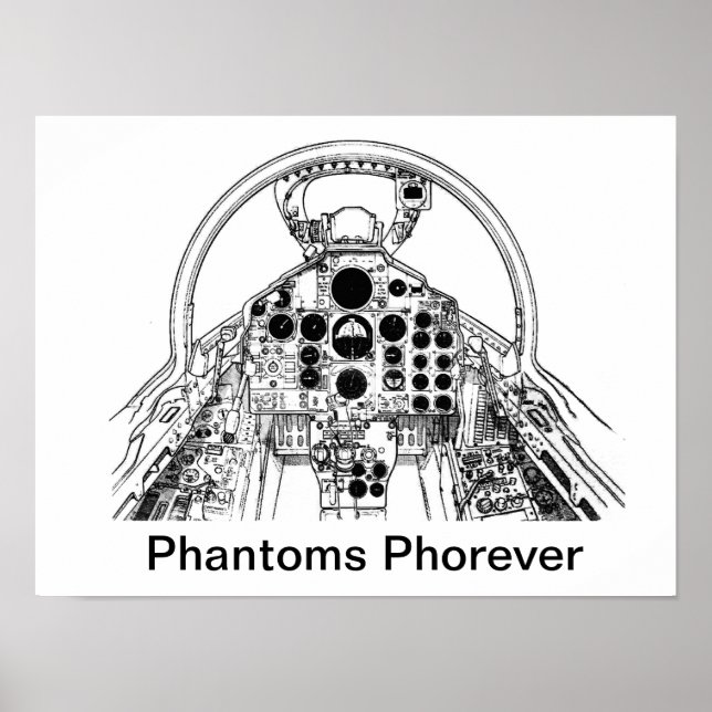 F-4 Vorderes Cockpit Poster (Vorne)