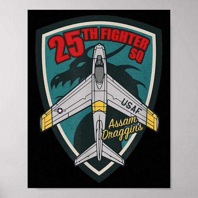 F-86 Säbel 25. Kampfquadron Poster (Vorne)