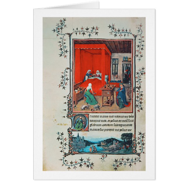 f.93v die Geburt von Johannes der Täufer und von (Vorne)