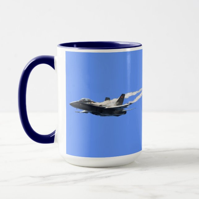F/A-18 Fighter Jet Flugzeug Air Show Stunt Tasse (Links)