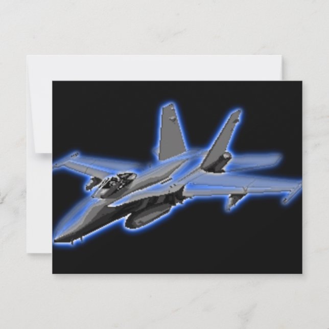 F/A-18 Hornet Blue Fighter Jet (Vorderseite)