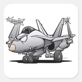 F/A-18 Hornet Quadratischer Aufkleber