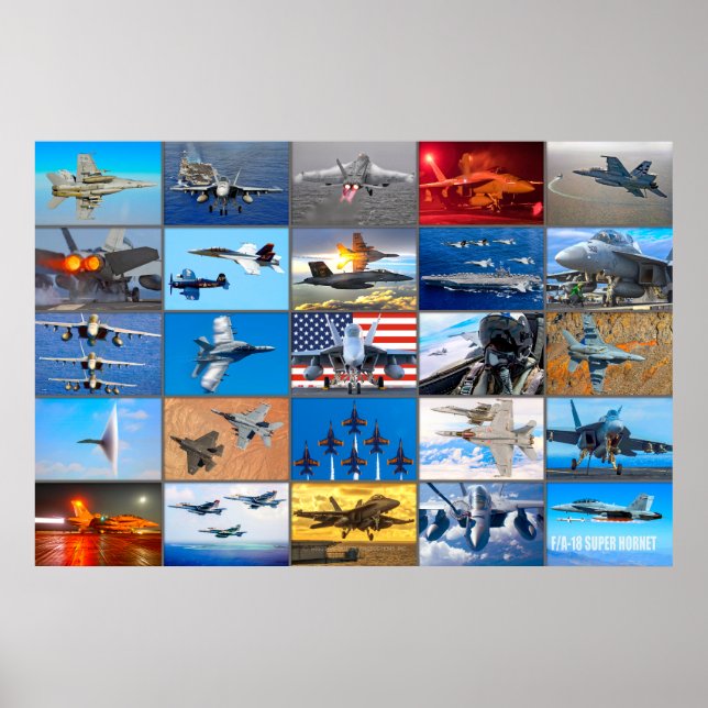 F/A-18 SUPER HORNET "MONTAGE" POSTER (Vorne)