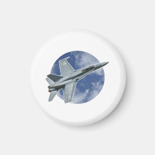 F/A-18C Hornet auf einer kreisförmigen Wolke Magnet