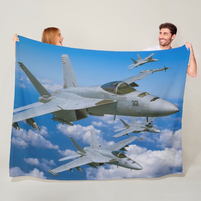 F/A-18E SUPER HORNET FLEECEDECKE (Beispiel)