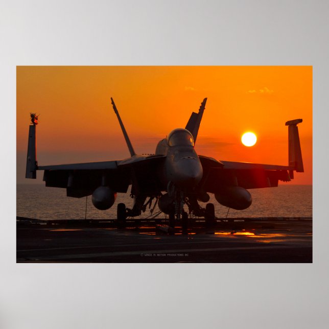 F/A-18E SUPER HORNET SUNSET POSTER (Vorne)