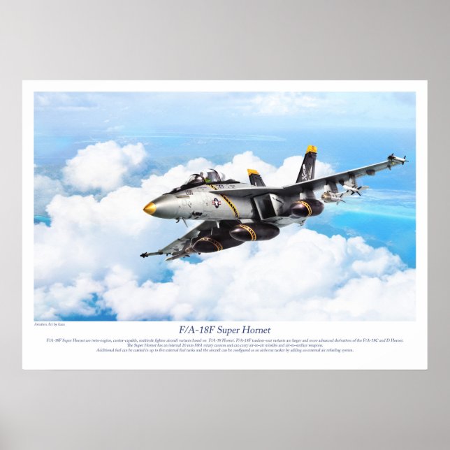 "F/A-18F Super Hornet" Poster (Vorne)