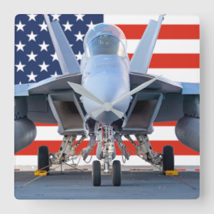 F/A-18F SUPER HORNET QUADRATISCHE WANDUHR