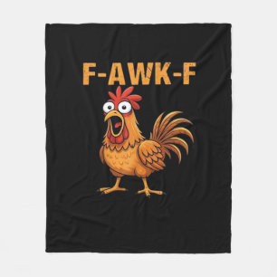 F-Awk-F Huhn F-Caw-F Hahn Lustiger Humor Meme Fleecedecke