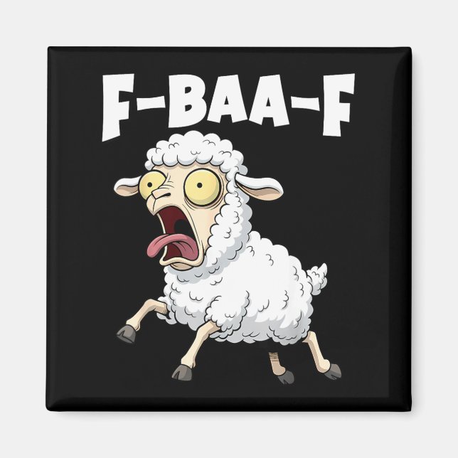 F-baa-f Meme – Funny Screaming Meme Graphic  Magnet (Vorne)