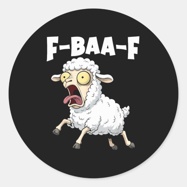 F-baa-f Meme – Funny Screaming Meme Graphic  Runder Aufkleber (Vorderseite)
