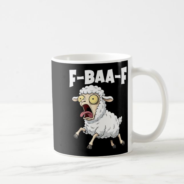 F-baa-f Meme – Lustiges schreiendes Meme-Grafik  Kaffeetasse (Rechts)
