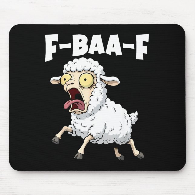 F-baa-f Meme – Lustiges schreiendes Meme-Grafik  Mousepad (Vorne)