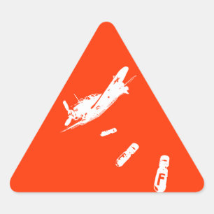 F-Bomb Diver (weiß) Dreieckiger Aufkleber