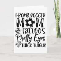F-Bombe Fussball-Mama mit Tattoos Schönen Augen Di