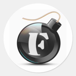 F-Bombe Runder Aufkleber