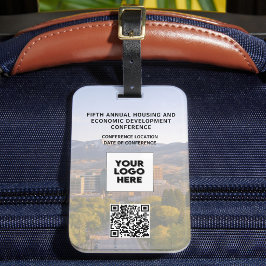 F+Business Konferenz Ersetze Foto Logo QR Code Gepäckanhänger