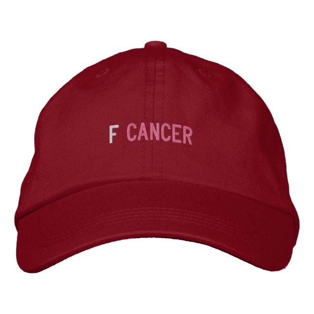 F CANCER BESTICKTE BASEBALLKAPPE (Vorderseite)