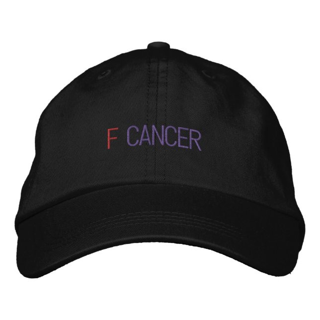 F CANCER EMBROIDERIERTER BASEBALL HAT BESTICKTE BASEBALLKAPPE (Vorderseite)