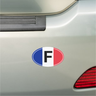 F Car Magnet & Frankreich / Französischer Reiseauf