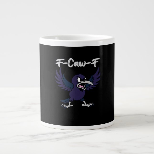 F-Caw-F Aesthetic Graphic Jumbo-Tasse (Vorderseite)