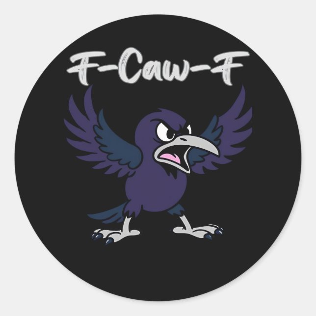 F-Caw-F Ästhetik Grafik Runder Aufkleber (Vorderseite)