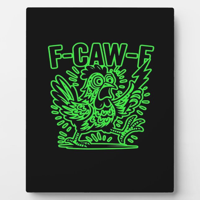 F-Caw-F Attitude Classic Cool Unique Fotoplatte (Vorderseite)