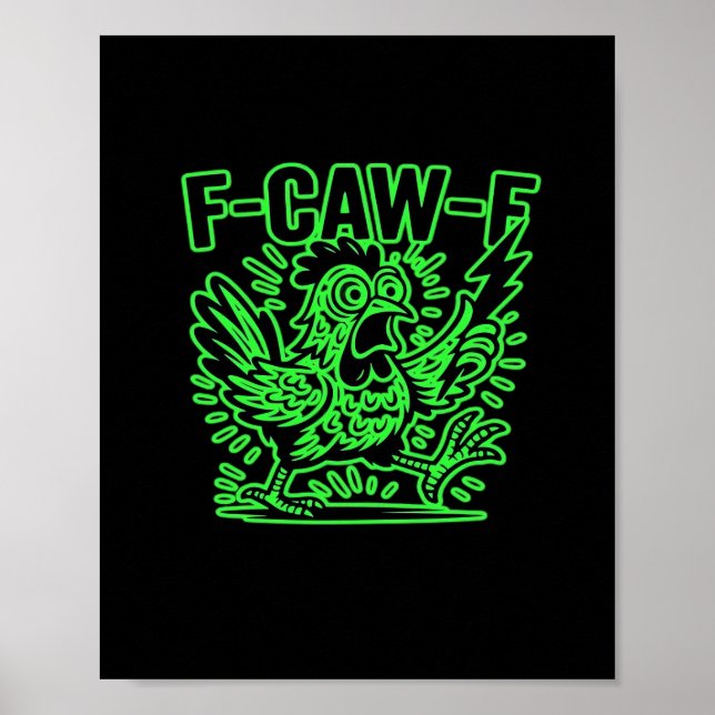 F-Caw-F Attitude Classic Cool Unique Poster (Vorne)