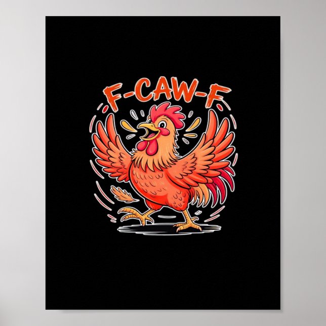 F-Caw-F Attitude Classic Retro Style Poster (Vorne)