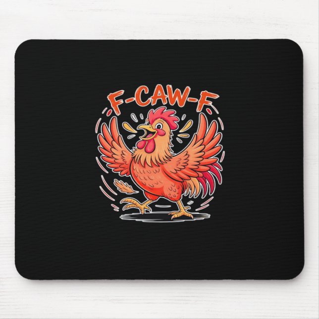 F-Caw-F Attitüde Klassischer Retro-Stil Mousepad (Vorne)