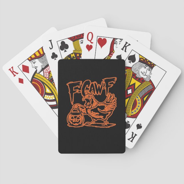 F-Caw-F Attitude Klassischer Vintage-Stil Spielkarten (Rückseite)
