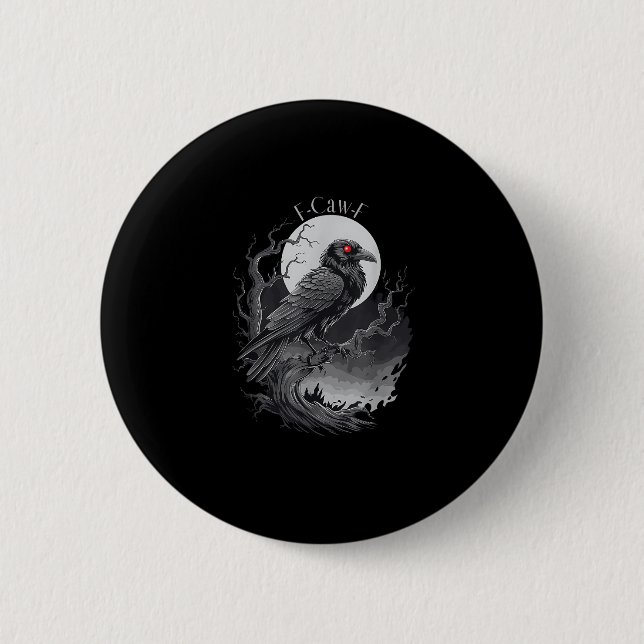 F-Caw-F Bird Kreative Kunst Button (Vorderseite)