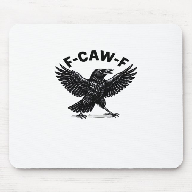 F-Caw-F Bird Lover’s Humorous Pun Stickers Essenti Mousepad (Vorne)