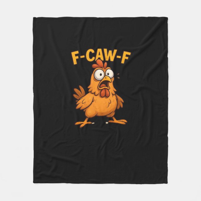 F Caw F Bird Lovers Pun Cool Unique Design Fleecedecke (Vorderseite)