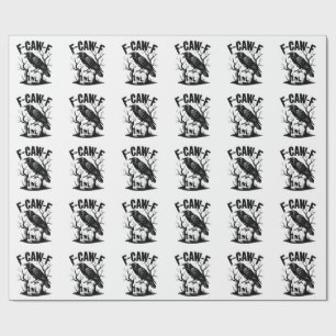 F-Caw-F Black Crow Black Bird Funny Geschenkpapier