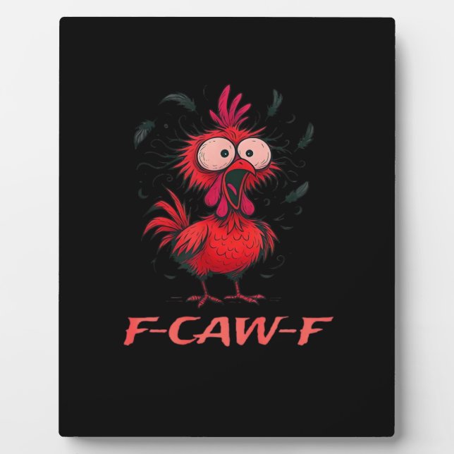 F-Caw-F-Chicken Boxy Cool Casual Fotoplatte (Vorderseite)