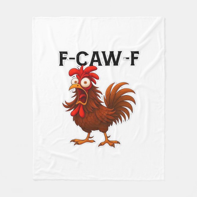 F-Caw-F Chicken Classic Fleecedecke (Vorderseite)