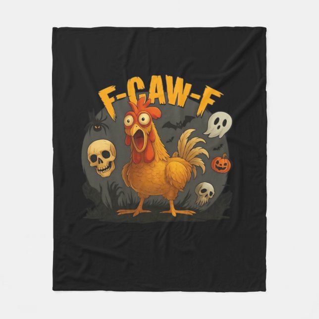 F-Caw-F Chicken Classic Minimal Clean Fleecedecke (Vorderseite)
